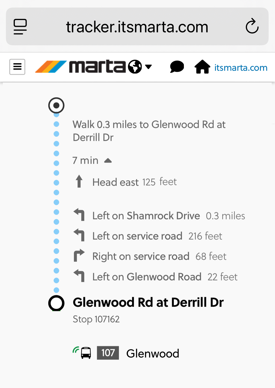 Co-Living MARTA Bus Stop And Trip Planner